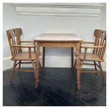 (3pc) Children’s Table & Chairs | Vintage Colonial Revival style farmhouse kitchen table and chairs 