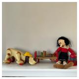 (4pc) Olive Oil (Popeye) Toys | Vintage collectible toys including Romper Room Digger the Hound Dog 