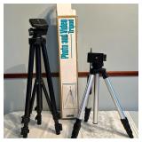 (2pc) Tripods for Cameras/Camcorders | Pair of vintage tripods for cameras and videocameras.