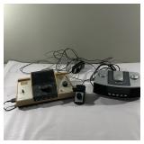 (2pc) Game Console & Alarm Clock | Vintage Magnavox Windsor TV game console with controllers and Cur