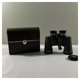 (2pc) Taylor Binoculars & Carrying Case | Vintage Taylor binoculars with lens caps and carrying case