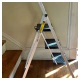 Folding Step Ladder | "Skinny Mini" three step folding step ladder with non-slip tread.