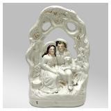 Staffordshire Wedding Figurine | Antique Staffordshire wedding figurine. - h. 14.5 x w. 9.5 x d. 3 i