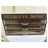 Peerless Sewing Cabinet | Vintage Peerless wooden sewing/spool cabinet with drawers. - h. 8.5 x w. 1
