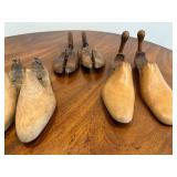 (6pc) Shoe Stretchers | Antique wooden shoe stretchers of various sizes.
