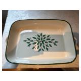 Lenox Holiday Dish | Lenox ceramic holiday patterned casserole dish.