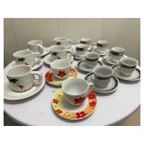 Assortment of Tea Sets & Tray | Assortment of tea set with cups, saucers and lacquered storage box/t