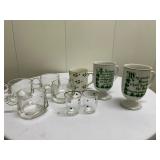 (8pc) Irish Coffee Serving Set | Irish coffee serving set with various shaped and sized glasses.