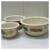 (3pc) Corelle Stoneware Mixing Bowls | dia. 10.5 in