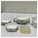(7pc) Corning Ware Casserole Dishes | Vintage Corning Ware casserole dishes.