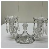 (2pc) Cambridge Candlestick Holder | Vintage Cambridge "Caprice" crystal double candlestick holders.
