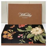 (4pc) Williamsburg Placemats | Williamsburg floral patterned placemats. - w. 17 in
