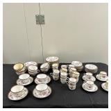 (79pc) Coalport Coffee & Tea Service | 11 Teacups 10 Teacup Saucers 22 Espresso Cups 23 Espresso Sau