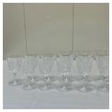 (11pc) Cut Crystal Wine Glasses |