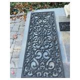 Outdoor Runner Rugs | Narrow outdoor rubber runner rug and a second, slightly wider rug.