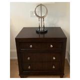 (2pc) Hooker Bedside Tables | Hooker bedside/nightstand tables with three drawers. - h. 28 x w. 26 x