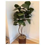 Faux Indoor Tree | Large faux rubber tree plant.