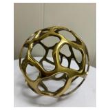 Gold Orb Decor | Gold orb decorative accessory. - w. 7 in