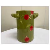 "Radish" Motif Pottery | Foreside Home & Garden ceramic pottery/utensil holder with radish pattern. 