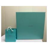 (2pc) Tiffany Box & Bag | Tiffany & Co. packaging, including a large box and a small gift bag. - h. 