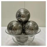 (5pc) Decorative Metal Balls - 1 of 2 | Decorative metal balls; bowl not included. - dia. 4 in