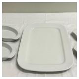 (5pc) Williams Sonoma Platter & Others | William Sonoma platter: 8.5 in. x 5 in. Baking dishes: 16.5