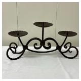 (1pc) Metal Pillar Candle Holder | Metal pillar candle holder. - h. 8 x w. 5 x l. 16 in
