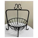 Iron Fruit Basket | Wrought iron fruit basket with handle. - h. 14 x w. 14.25 in