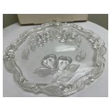 Mikasa Cake Plate | Mikasa crystal footed cake stand/serving platter (new in box) - dia. 14 in