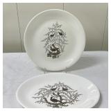 (2pc) Wedgwood "Partridge/Pear Tree" Platters | Wedgwood "Partridge in a Pear Tree" holiday platters