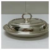 (1pc) Silver Vegetable Dish | English silver covered vegetable dish with tarnish-proof processed fla