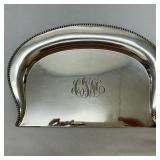 Silverplate Crumber | Silverplate tablecloth crumber with engraved initials - h. 6 x w. 9 in