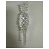 Waterford Stopper | Waterford "Hospitality Collection" crystal pineapple bottle stopper. - h. 5 in