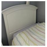 Twin Bed Frame | Pottery Barn style white painted wooden bedframe.
