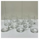(10pc) Matching Beer Mugs | Matching set of glass beer mugs. - h. 5 in