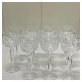 (11pc) Waterford Wine Glasses | Waterford "Lismore" pattern wine glasses. - h. 7.5 x dia. 2.75 in