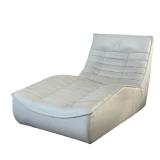 GIUSEPPE NICOLETTI VOLPE CHAISE LOUNGE | White leather "Volpe" chaise lounge chair by Giuseppe Nicol