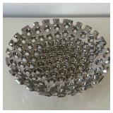 Decorative Bowl | Decorative chrome fruit bowl or center bowl. - h. 2.75 x dia. 14.25 in