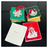 (3pc) Lenox & Other Ornaments | Including a Lenox china snowflake "Snow Star" ornament, a Lenox Yule