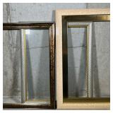 (3pc) Picture Frames | Three frames, one with glass, the others without; largest insert: 23 5/8 x 19