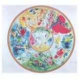 Marc Chagall (1887-1985), PRINT | Ceiling of The Paris Opera. Print. 24 x 28 in. sight. Signed in th