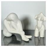 (2pc) BODY CERAMICS | Including: Louise Hederström ceramic body sculpture, and other abstract cerami