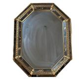 OCTAGONAL MIRROR | Octagonal wall mirror with gilt embellishment. - h. 34.5 x w. 26 in