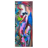 LINDA LE KINFF (French b. 1949) SERIGRAPH | L’Orchidee Noire. Serigraph on paper. 44 x 17 in. sight 
