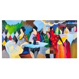 ITZCHAK TARKAY (ISRAELI 1935-2012) LITHOGRAPH | Afternoon Luncheon. Lithograph 20 x 28 in. sight. Si
