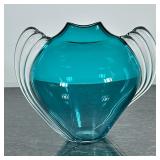 THOMAS BUECHNER III HAND BLOWN VASE | Hand blown art glass vase signed & dated on bottom “1994” - h.
