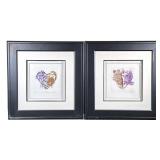 (2pc) ALFRED GOCKEL (German, b. 1952) PRINTS | Heart of Passion & Heart of Harmony. Print. 11 x 10.5