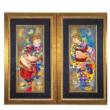 ISAAC MAIMON (French/Israeli b. 1951) | Fewest in Love. Lacquer on Metal frame. 30 x 23.5 in. metal 