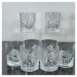 (8pc) CUT GLASS ROCKS GLASSES | Lot of 8 cut glass rocks glasses. - h. 3.75 x dia. 3 in