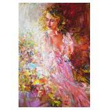 MSTISLAV PAVLOV (RUSSIAN B. 1967) SIGNED GICLEE | Awakening Beauty. Giclee print on canvas 41 x 27 i